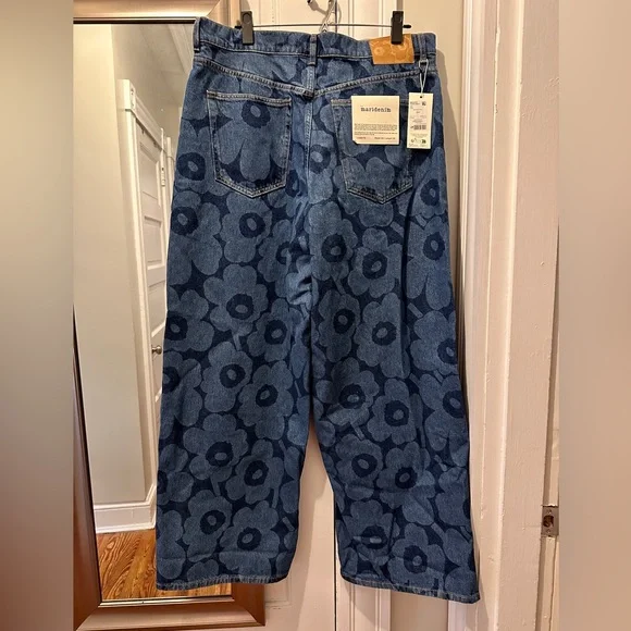 NWT Marimekko Unikko wide leg jeans - Picture 4 of 4